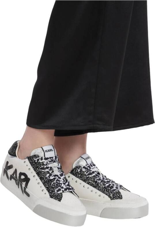 Karl Lagerfeld Witte Sneakers Skool Kl60190 Multicolor Dames