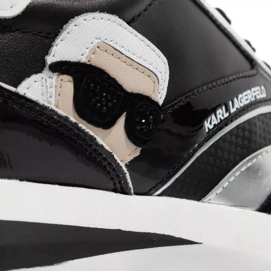 Karl Lagerfeld Zwarte Leren Suède Veterschoenen Black Dames
