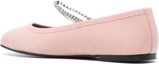 Kate Cate Poederroze Slip-On Schoenen met Kristalversiering Pink Dames
