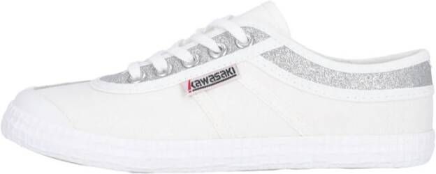 Kawasaki Glitter Canvas Schoen Zilver White Heren