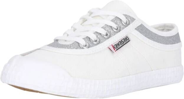 Kawasaki Glitter Canvas Schoen Zilver White Heren