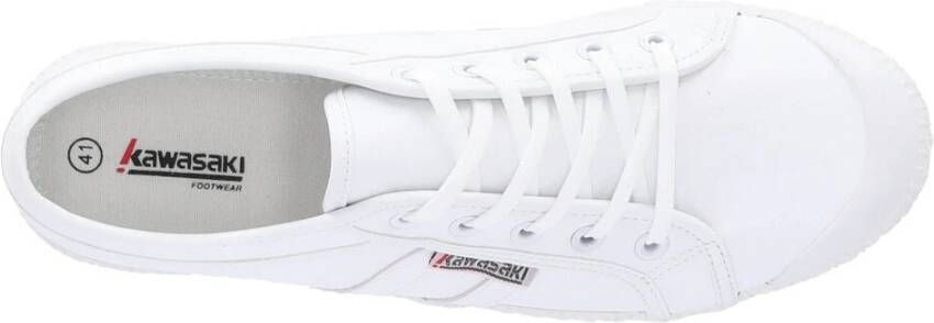 Kawasaki Klassieke Leren Tennissneakers White Heren