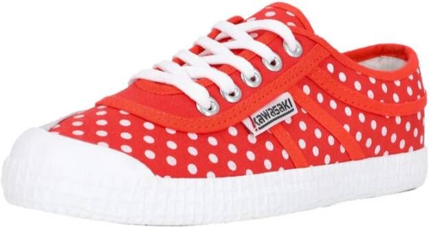 Kawasaki Polka Canvas Schoen Cherry Tomato Multicolor Dames