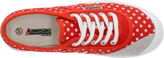 Kawasaki Polka Canvas Schoen Cherry Tomato Multicolor Dames