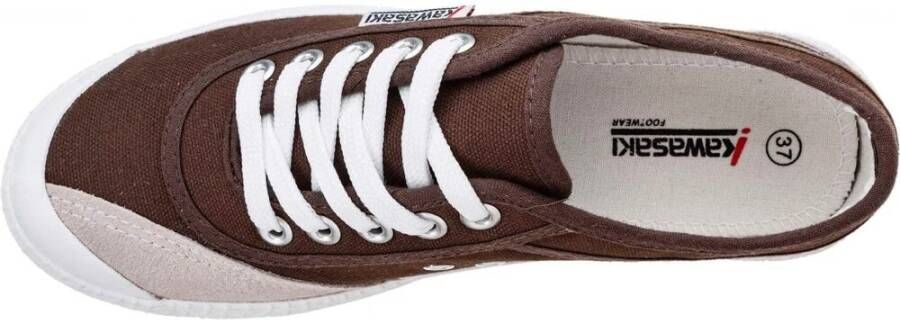 Kawasaki Retro Canvas Schoen Chocoladebruin Multicolor Dames