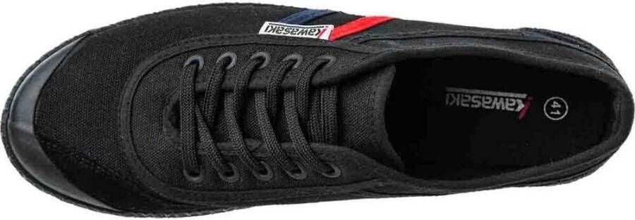 Kawasaki Retro Canvas Schoen Zwart Effen Black Heren