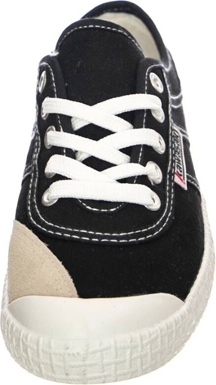 Kawasaki Zwarte Lage Vetersneakers Black Heren