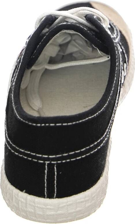 Kawasaki Zwarte Lage Vetersneakers Black Heren