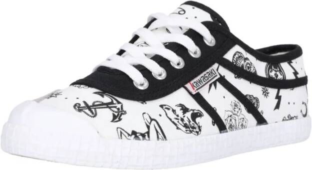 Kawasaki Tattoo Canvas Schoen Wit Multicolor Dames