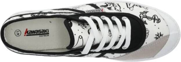 Kawasaki Tattoo Canvas Schoen Wit Multicolor Dames