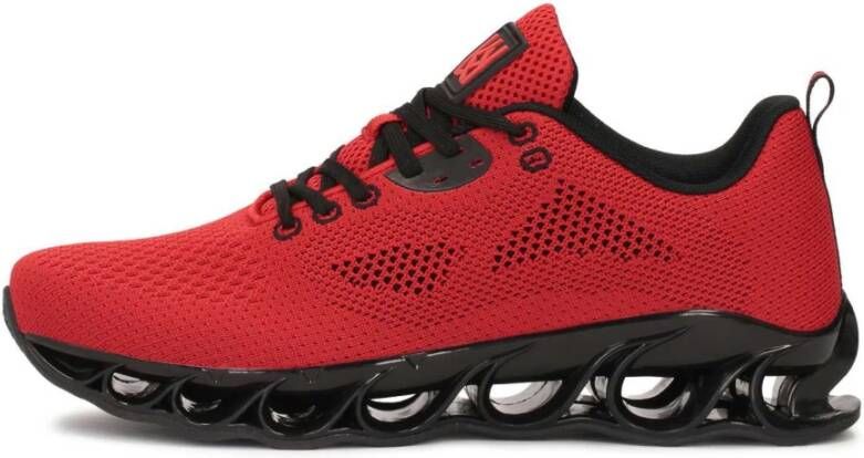 Kazar Ademende Rode Sneakers Lichtgewicht Comfortabel Stijlvol Red Heren