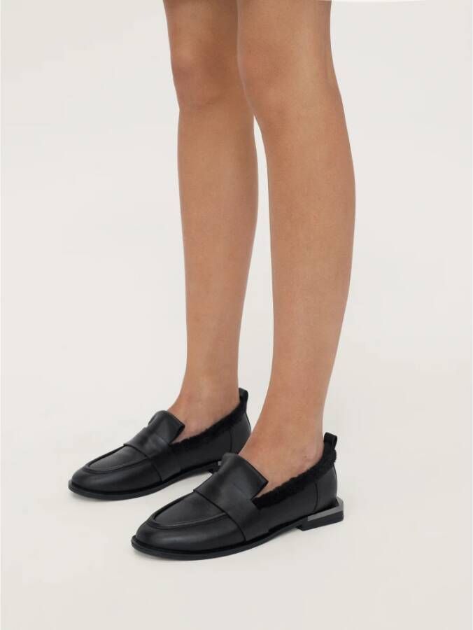 Kazar Avant-garde leren casual schoenen met pluche Black Dames