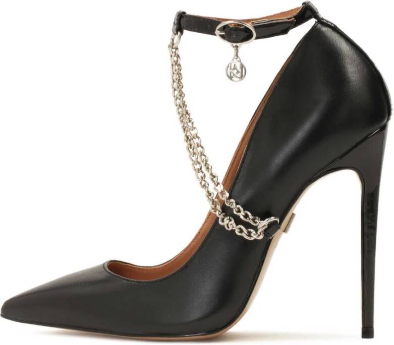Kazar Avant-garde leren pumps met ketting Black Dames