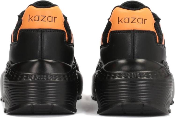 Kazar Avant-garde sneakers met oranje accenten Black Dames