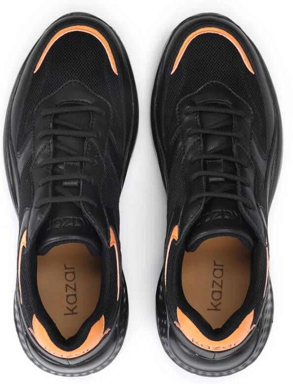 Kazar Avant-garde sneakers met oranje accenten Black Dames