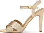 Kazar Beige en gouden sandalen met gekruiste bandjes - Thumbnail 2
