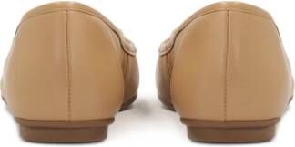 Kazar Beige leren ballerina's met metalen versiering Beige Dames