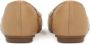 Kazar Beige leren ballerina's met metalen versiering Beige Dames - Thumbnail 3
