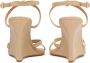 Kazar Beige leren sandalen op een plateauhak Beige Dames - Thumbnail 3