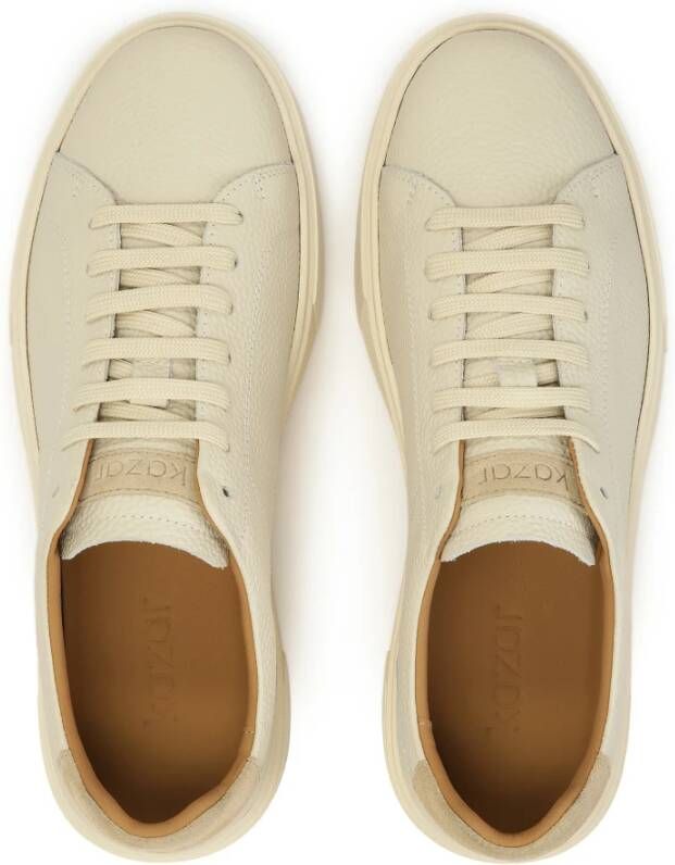 Kazar Beige minimalistische leren sneakers