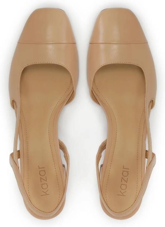 Kazar Beige pumps met open hiel