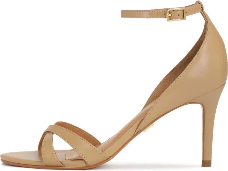 Kazar Beige Sandalen met Ingebouwde Hak Amore