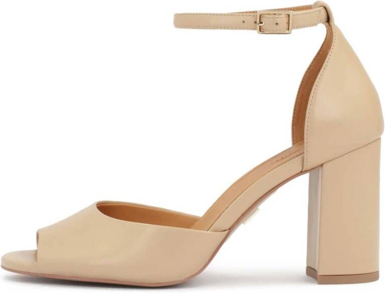Kazar Beige sandalen met volledige hak