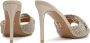 Kazar Beige stiletto muiltjes versierd met zirkonia Beige Dames - Thumbnail 6