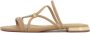 Kazar Beige teenslippers met hielband - Thumbnail 2