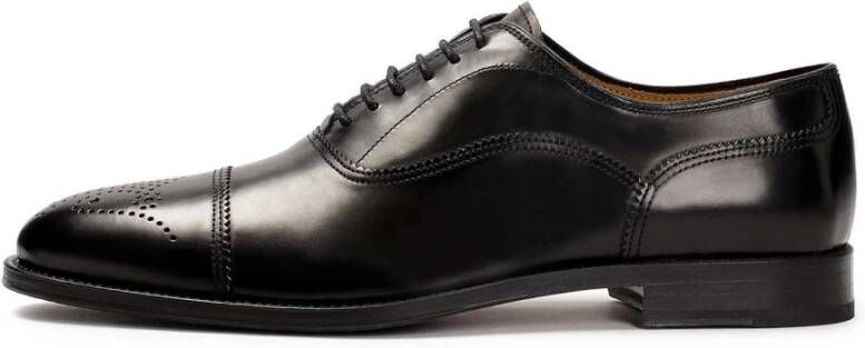 Kazar Beperkte collectie lederen zwarte halfschoenen op leren zool