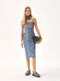 Kazar Blauwe denim stoffen sandalen met klittenbandsluiting Blue Dames - Thumbnail 5
