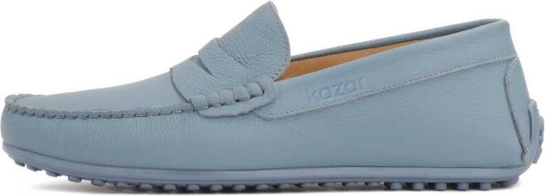 Kazar Blauwe heren leren mocassins