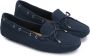 Kazar Marineblauwe mocassins voor dames met een elastische zool omgeslagen op de hiel - Thumbnail 3