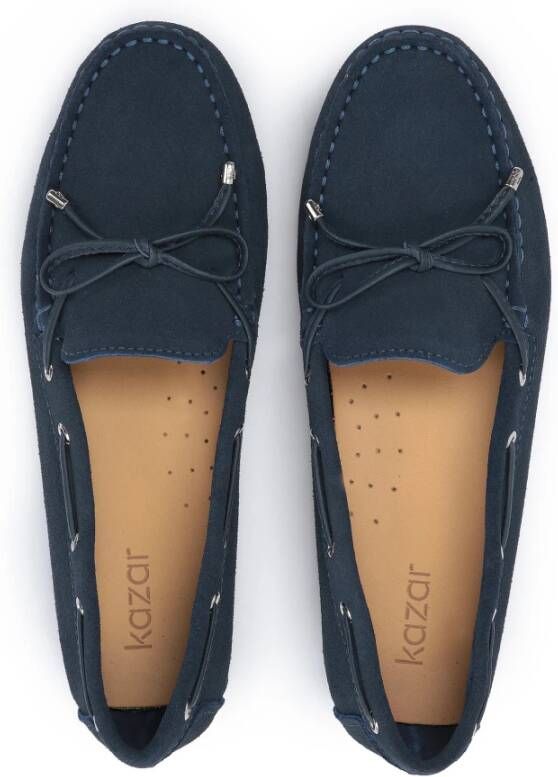 Kazar Blauwe Mocassins met Elastische Zool Blue Dames