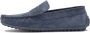 Kazar Blauwe suède mocassins op een met studs versierde rubberen zool Blue Heren - Thumbnail 6