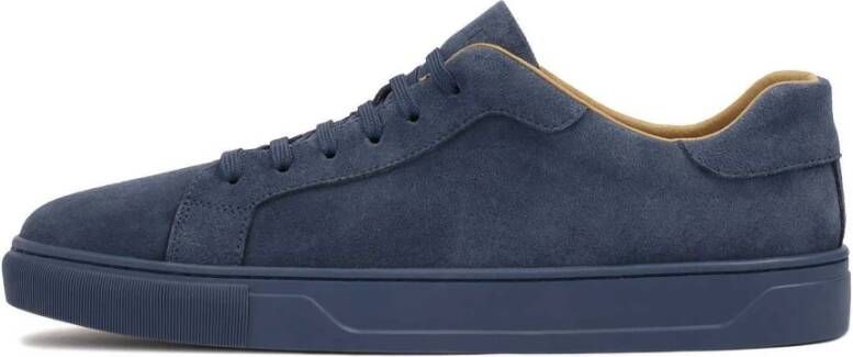 Kazar Blauwe suède sneakers voor heren
