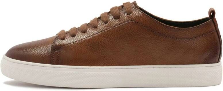 Kazar Bruine korrelige leren sneakers