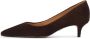 Kazar Bruine lage suède pumps - Thumbnail 2