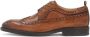 Kazar Bruine leren halfschoenen met rozetdecoratie - Thumbnail 2