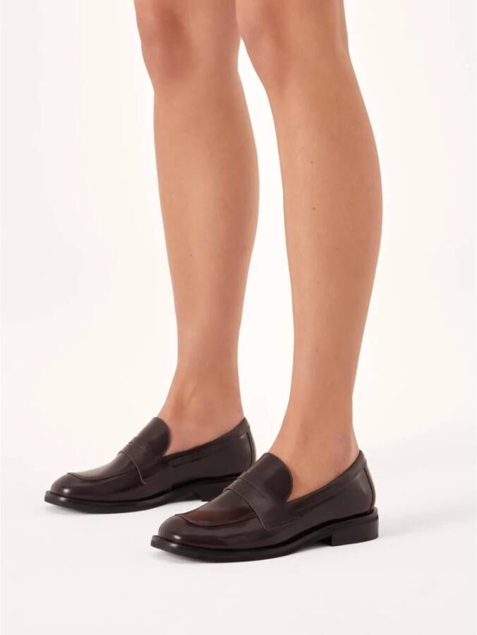 Kazar Bruine leren loafers voor vrouwen Brown Dames