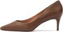 Kazar Stijlvolle bruine leren pumps - Thumbnail 5