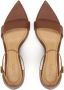 Kazar Bruine leren sandalen met plateauzool - Thumbnail 2
