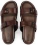 Kazar Bruine leren slippers met twee verstelbare banden - Thumbnail 3
