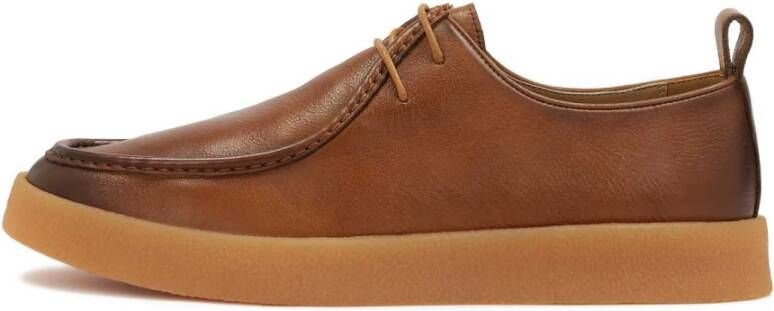 Kazar Bruine leren sneakers