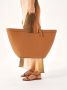 Kazar Bruine platte sandalen van volnerf leer Brown Dames - Thumbnail 5