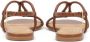 Kazar Bruine platte sandalen van volnerf leer Brown Dames - Thumbnail 7