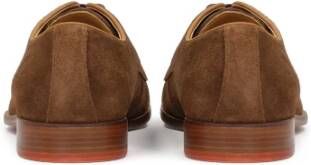 Kazar Bruine suède halfschoenen versierd met perforaties Brown Heren