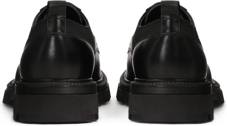 Kazar Casual zwarte halfschoenen gemaakt van gecombineerde materialen Black Heren