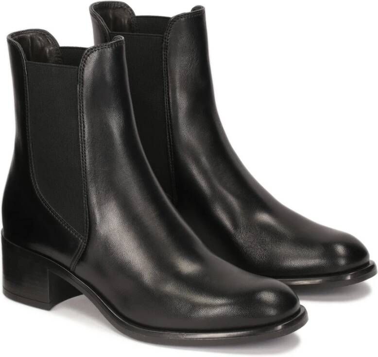 Kazar Comfortabele laarzen met elastische inzetstukken Black Dames
