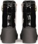 Kazar Comfortabele laarzen op een brede blok gemaakt van gecombineerde materialen Black Dames - Thumbnail 9